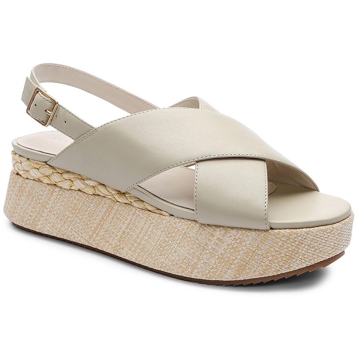 All Smiles Leather Slingback Platform Sandals