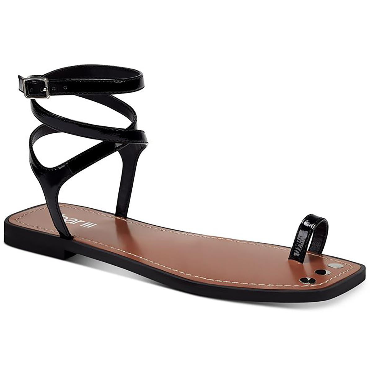 Ryanne Patent Toe Loop Strappy Sandals