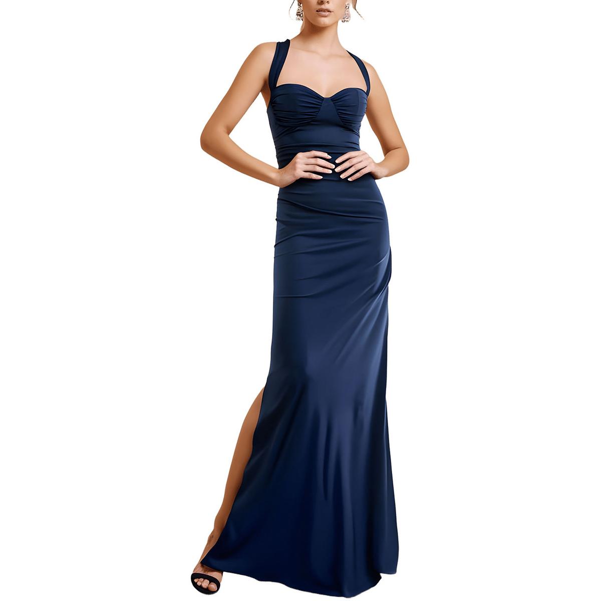 Juniors Built In Bra Halter Dress