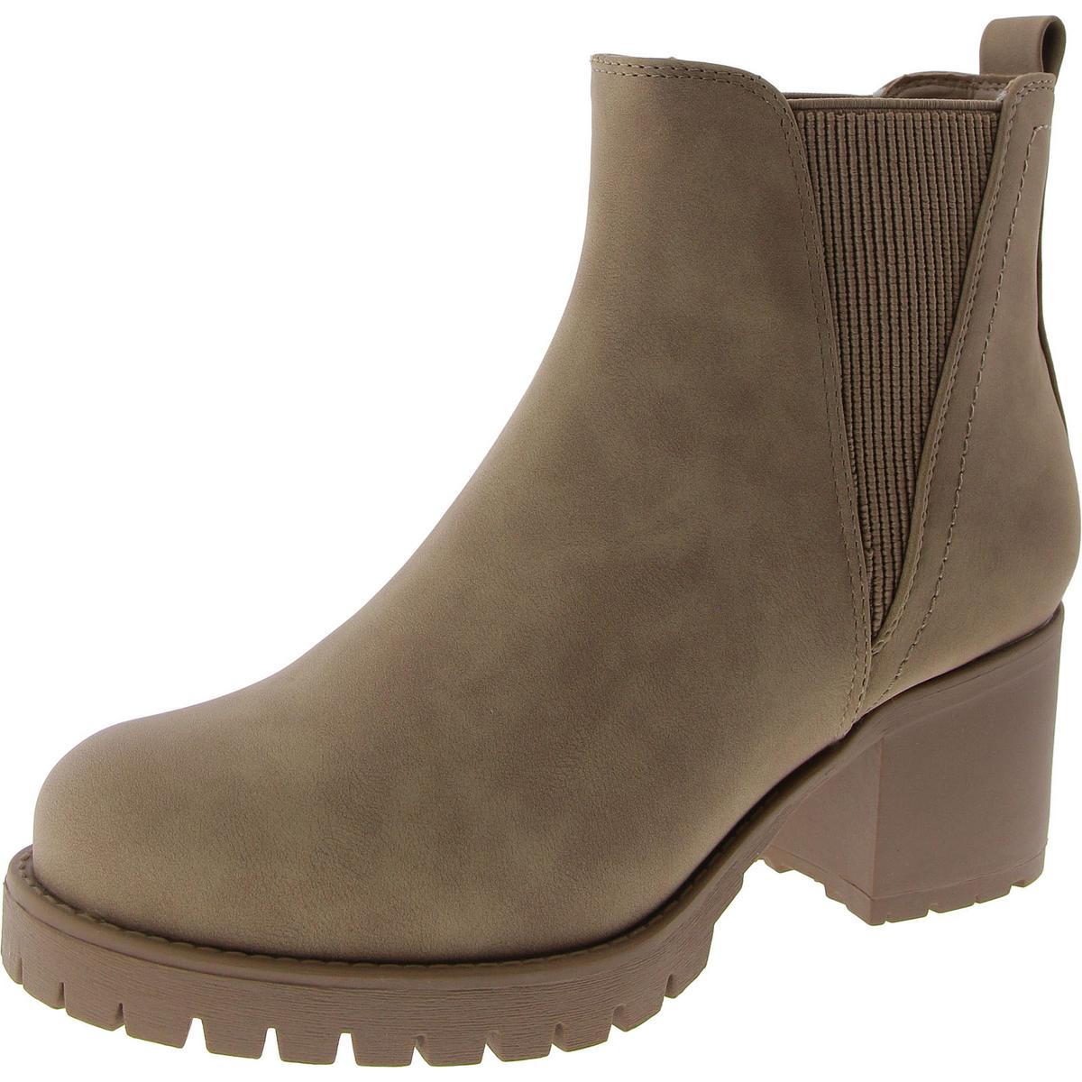 JODY Faux Leather Pull On Ankle Boots