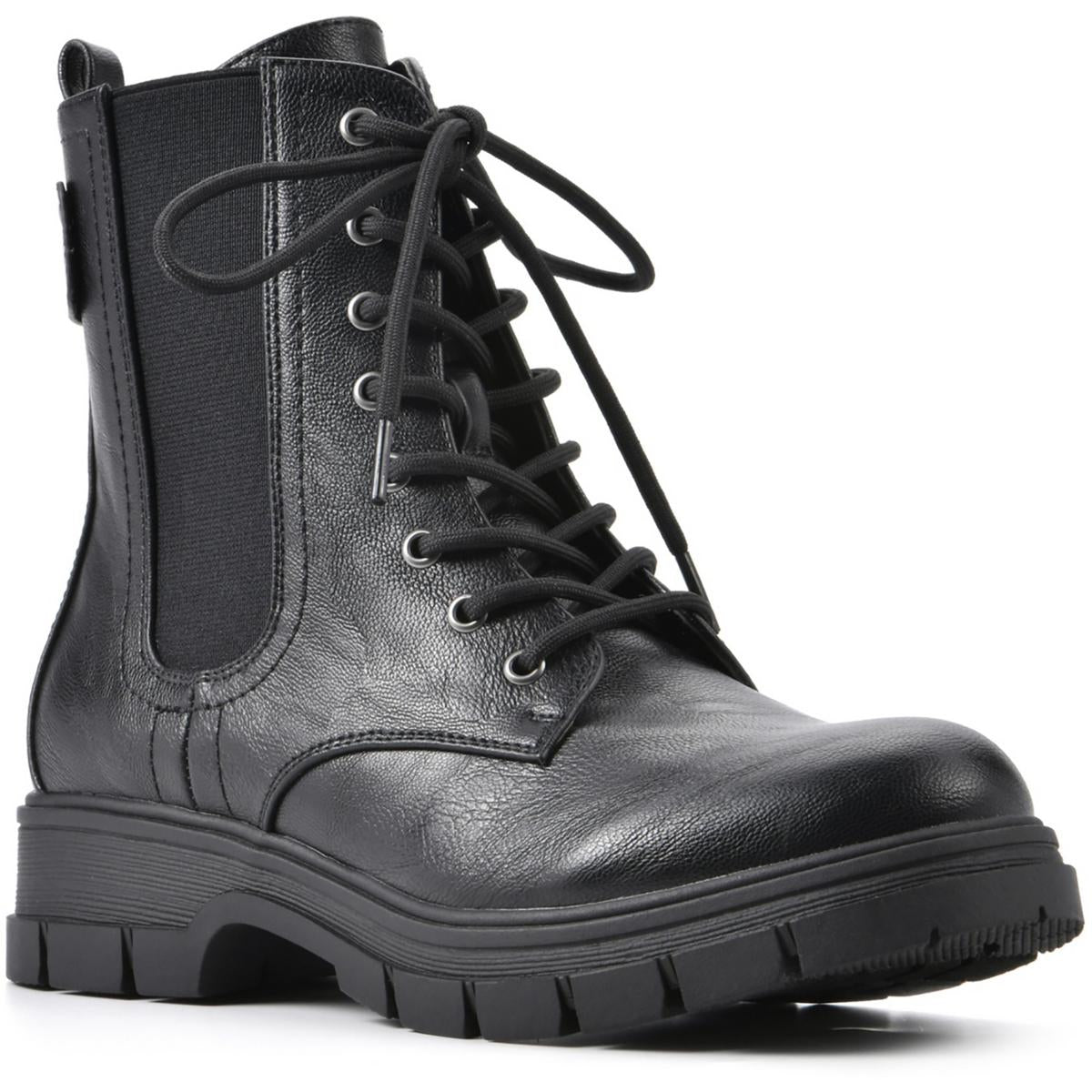Chevy Leather Pull On Combat & Lace-up Boots