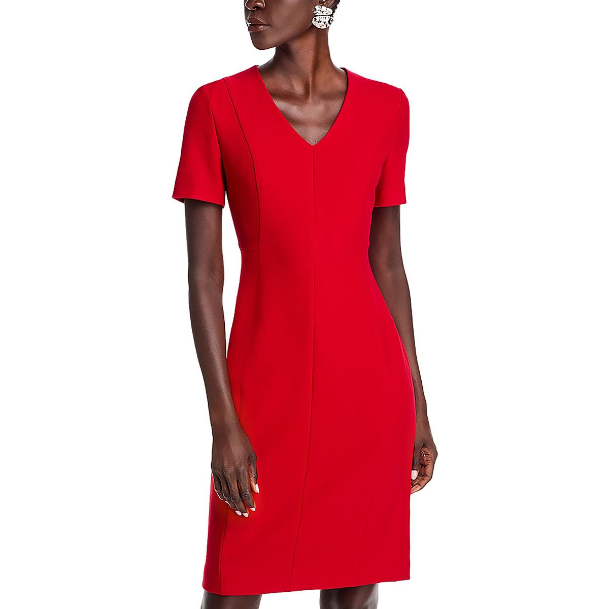 Damasia Pleated Solid Wear To Work Dress