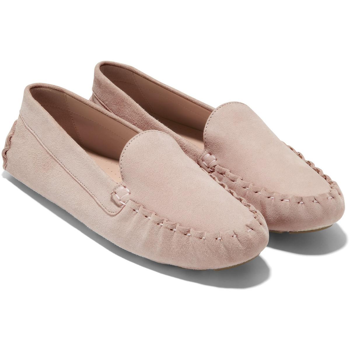 Evelyn Driver Suede Gathered Moccasins