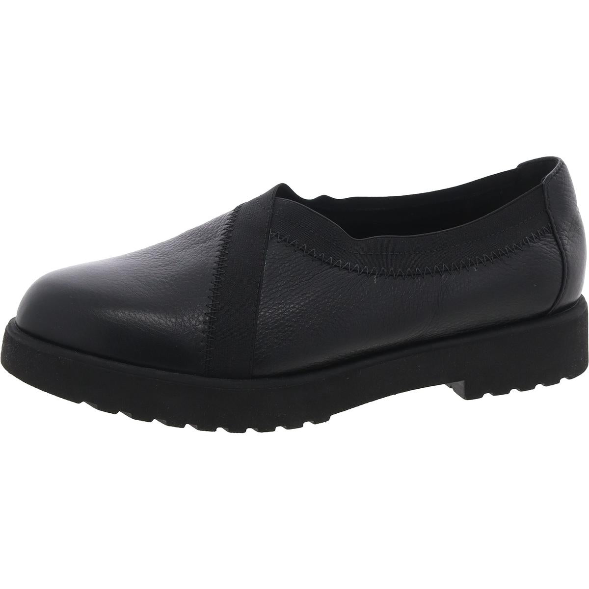 Stretch Leather Slip-On Sneakers