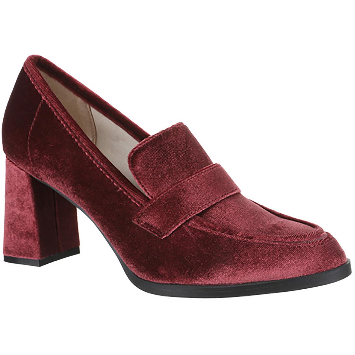 Farrah Textured Slip On Loafer Heels