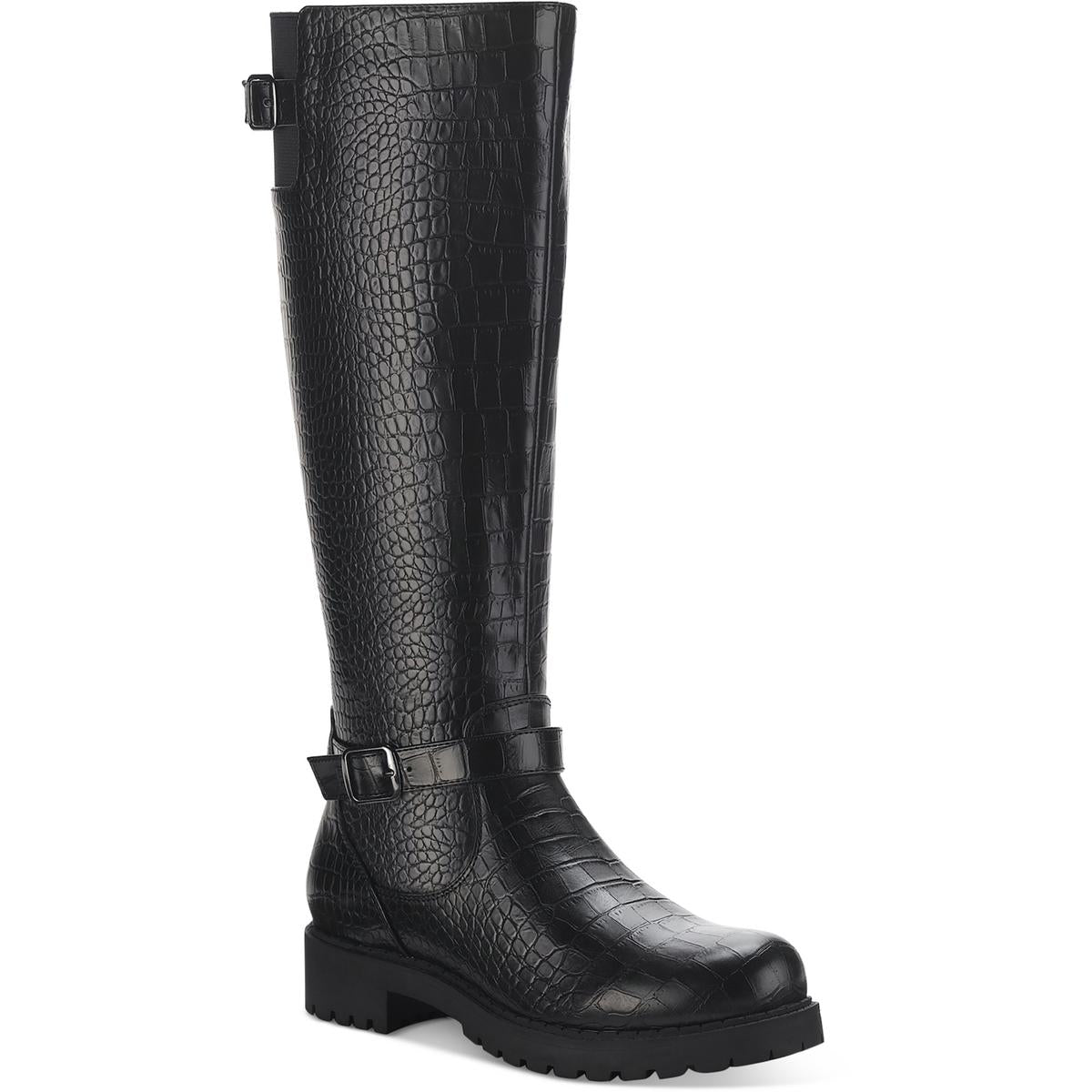 Elenorr Faux Leather Knee-High Boots
