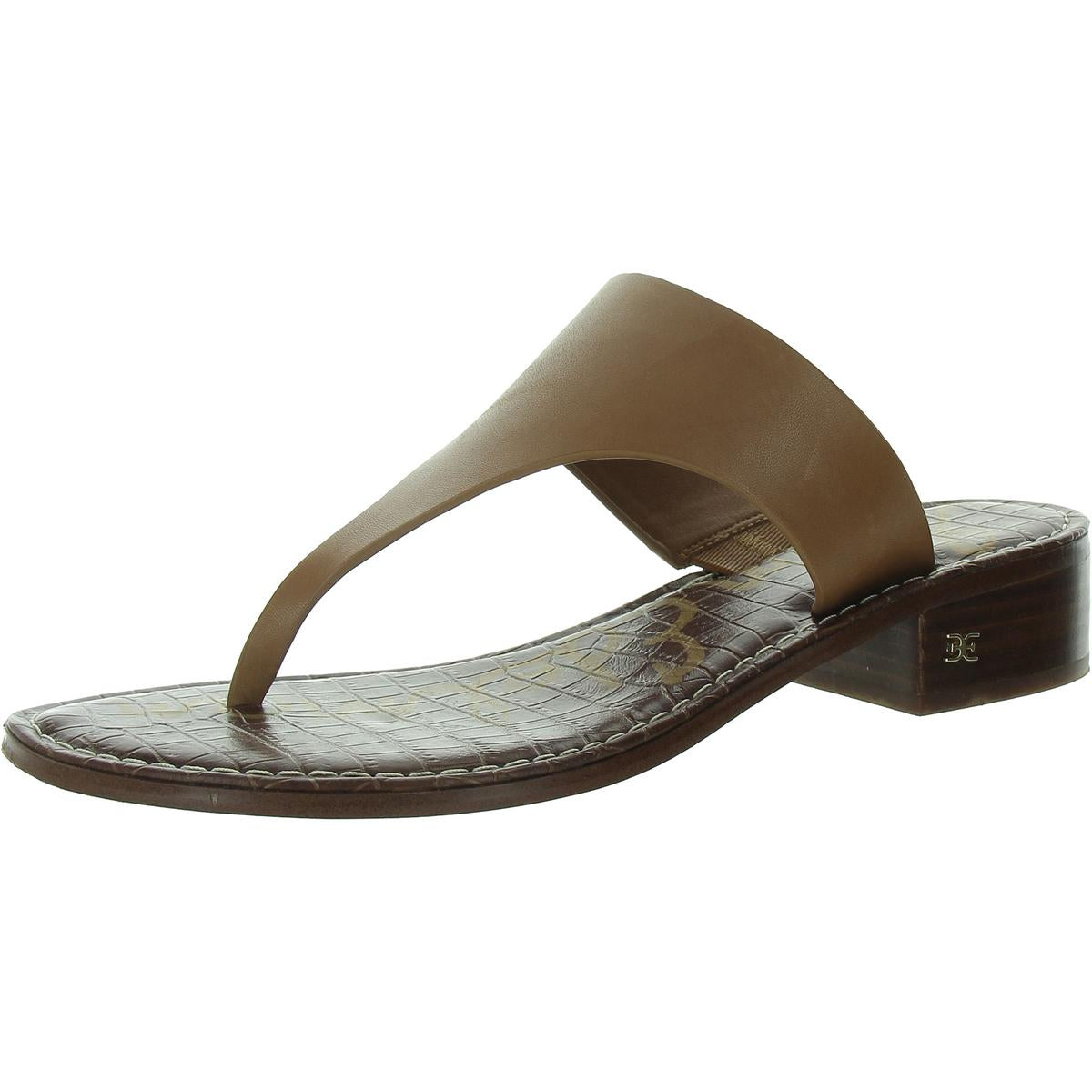 Leather Slip On Thong Sandals