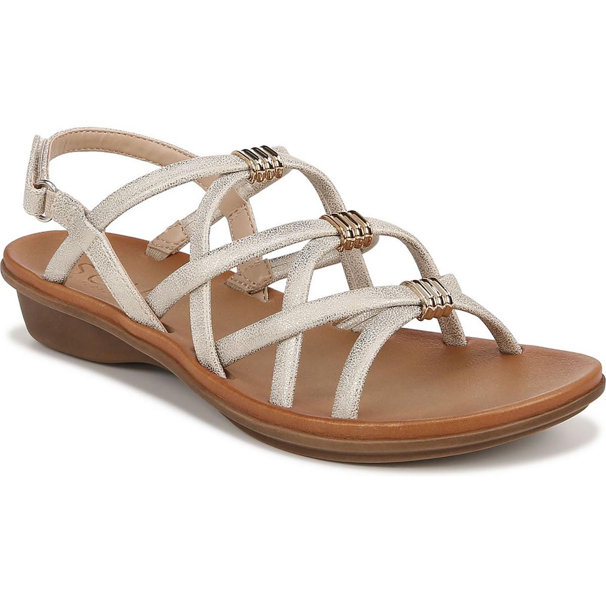 Sierra Faux Leather Ankle Strap Strappy Sandals