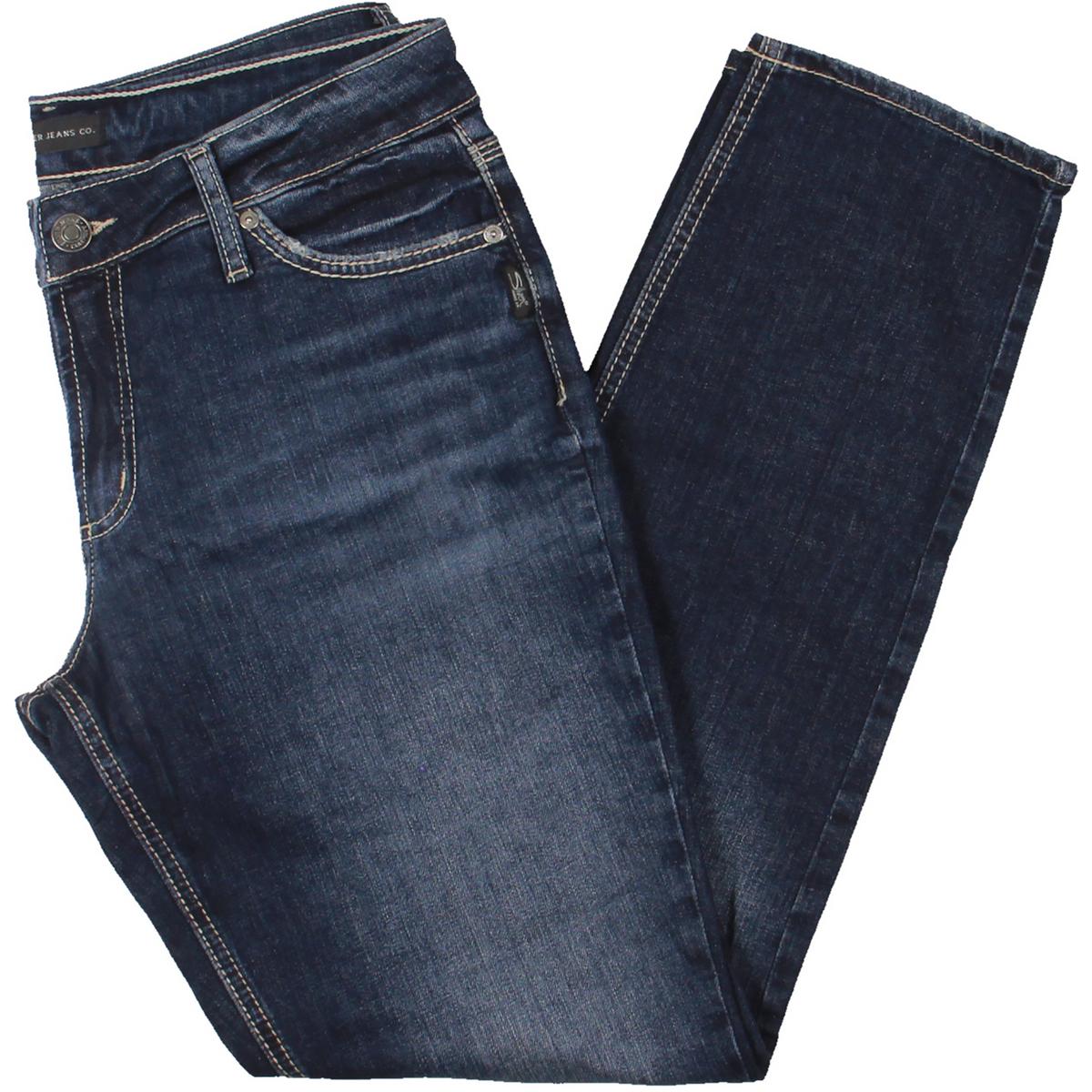 Elyse Curvy Fit Mid Rise Dark Wash Straight Leg Pants