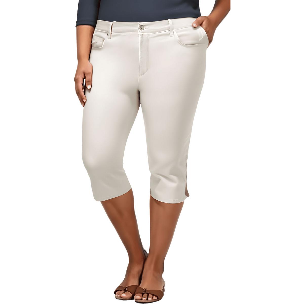 Plus Amanda Crop Denim Capri Jeans
