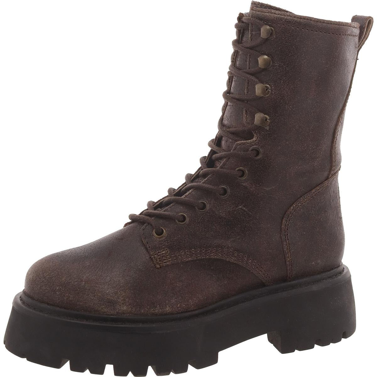 Rowen Leather Ankle Combat & Lace-Up Boots