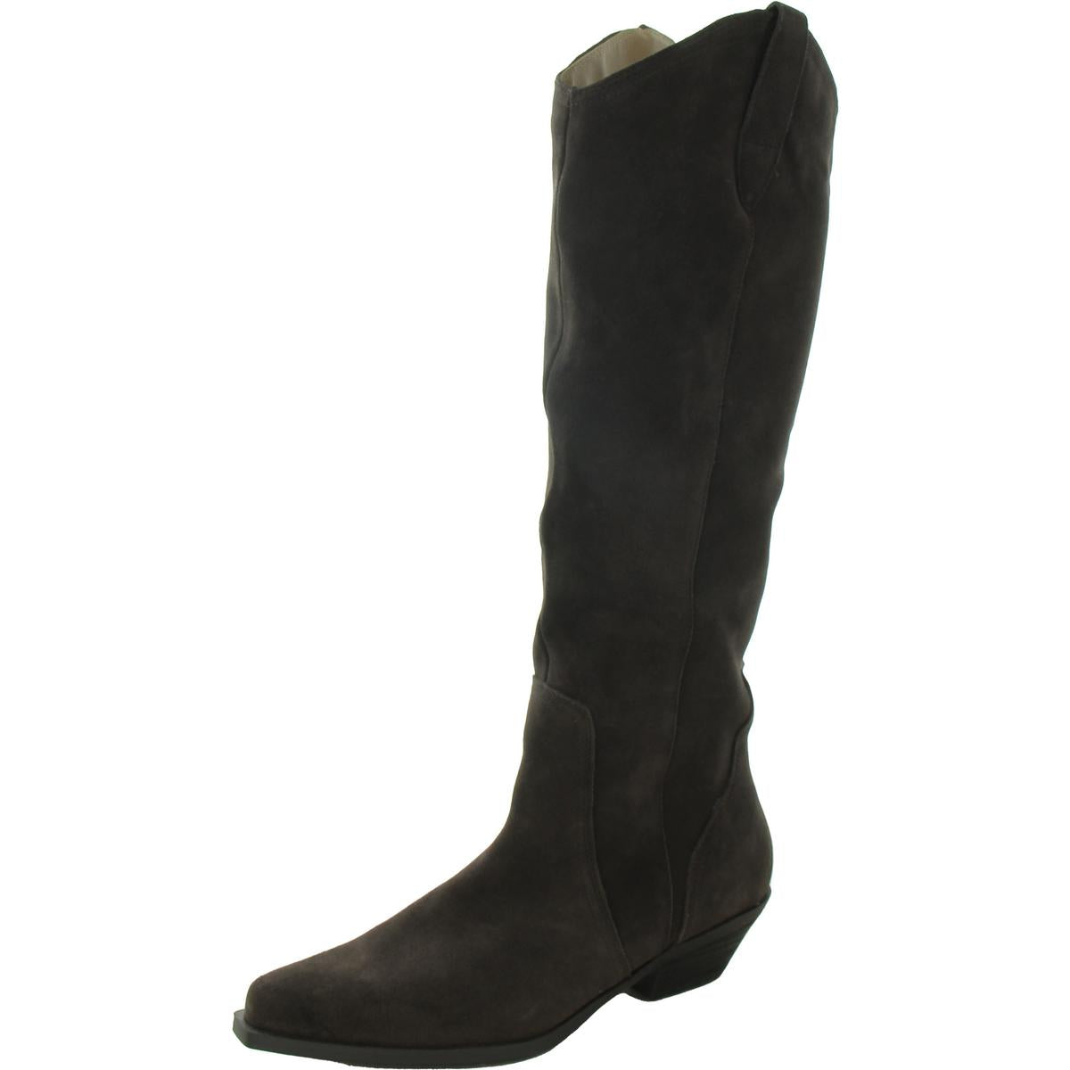 Phenix Zipper Leather Knee-High Boots