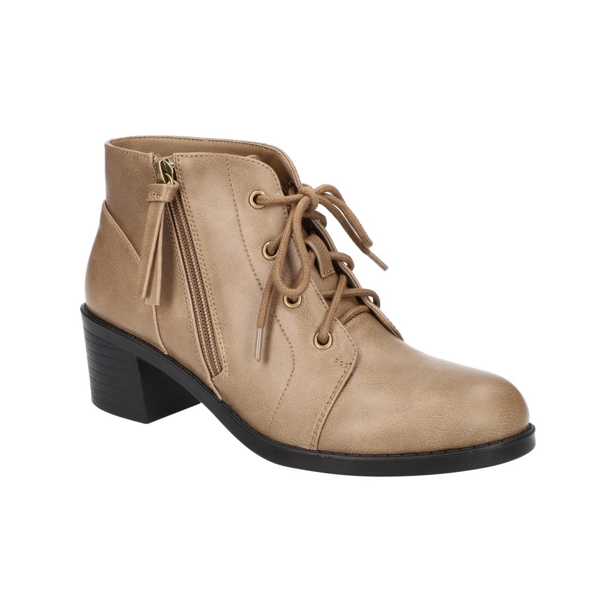 Becker Zipper Faux Leather Ankle Boots