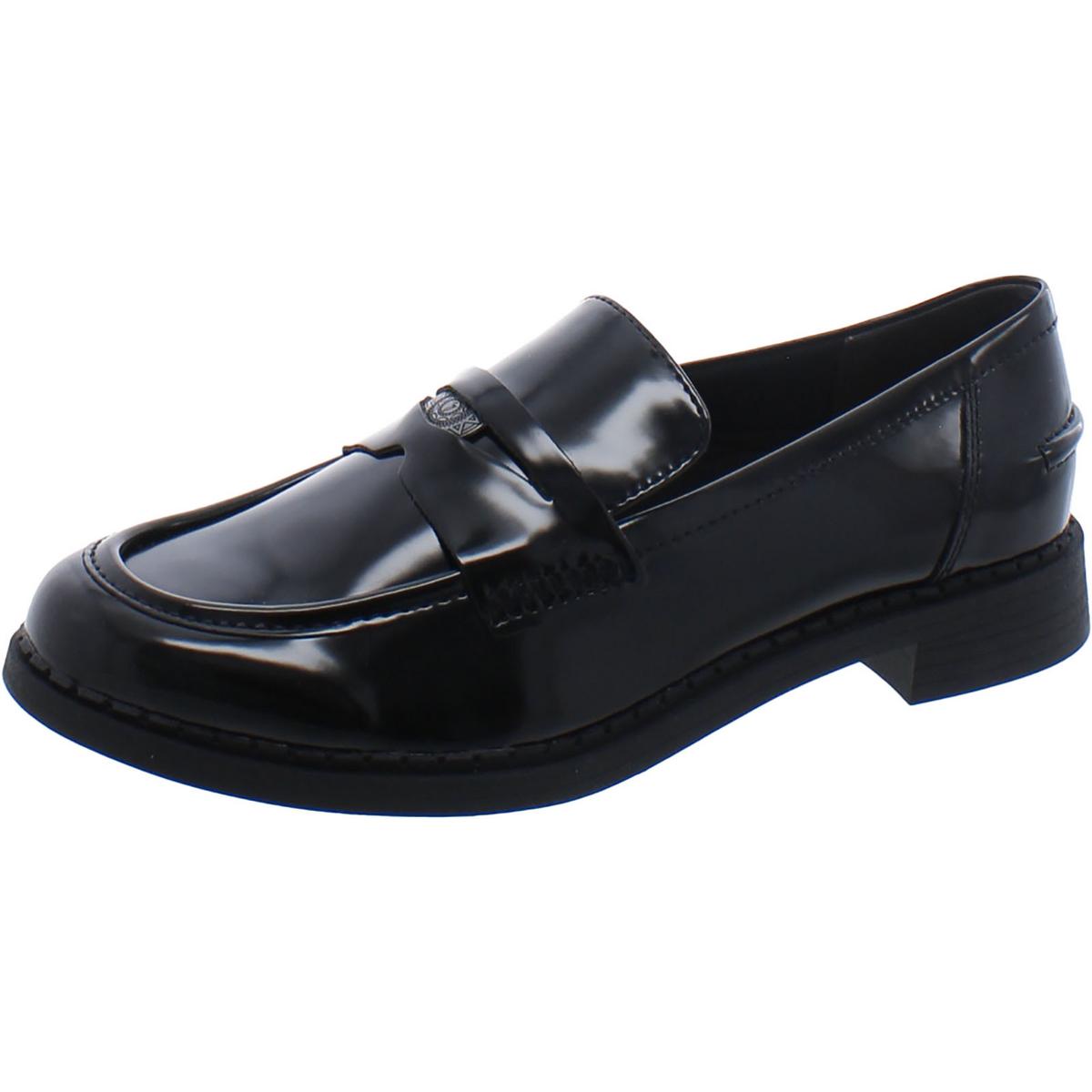 Faux Leather Penny Loafers