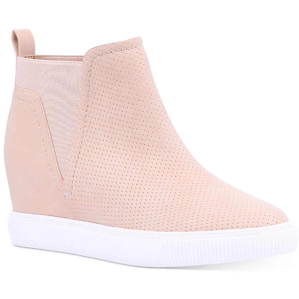 Kimber Faux Leather Pull On Wedge Boots