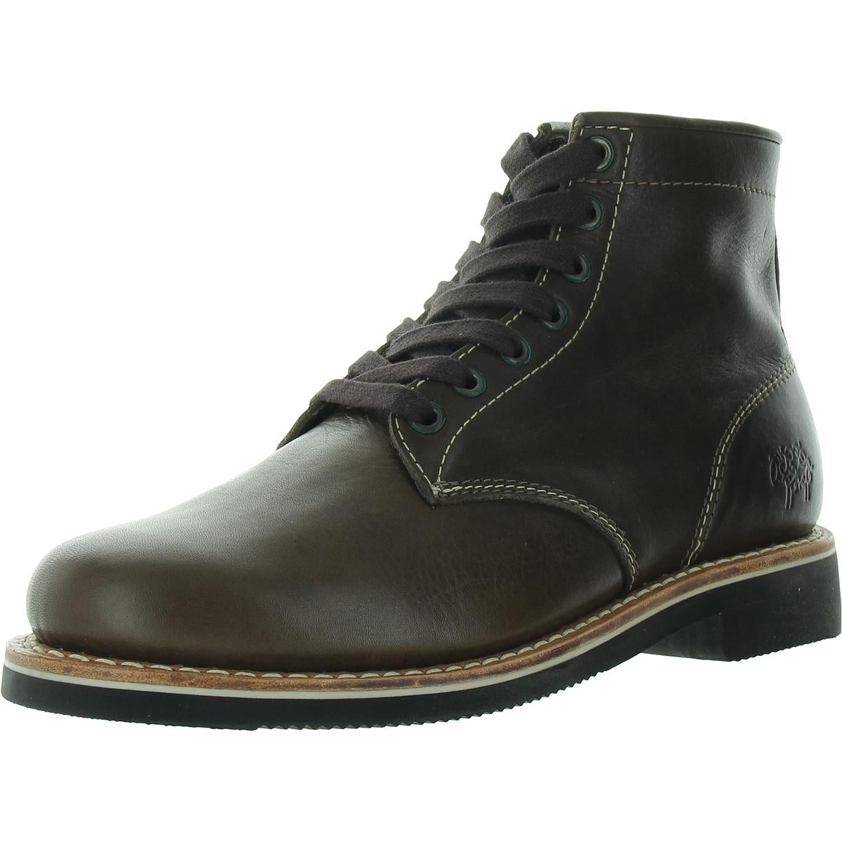 Gobi Slip Resistant Leather Combat & Lace-Up Boots