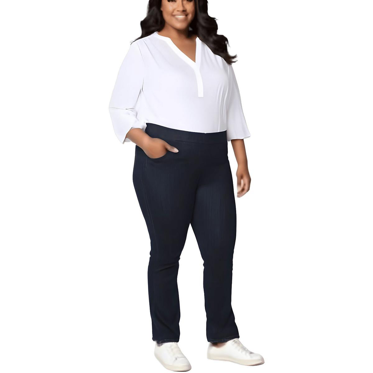 Plus Tummy Slimming Denim Bootcut Jeans