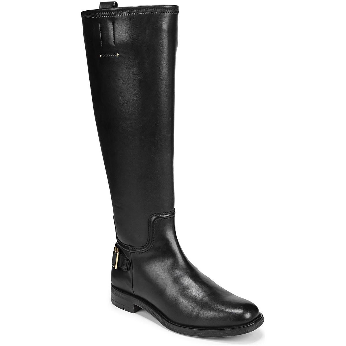 Merina Buckle Embossed Knee-High Boots