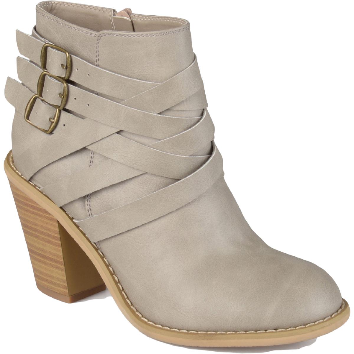 Strap Padded Insole Zip Up Booties