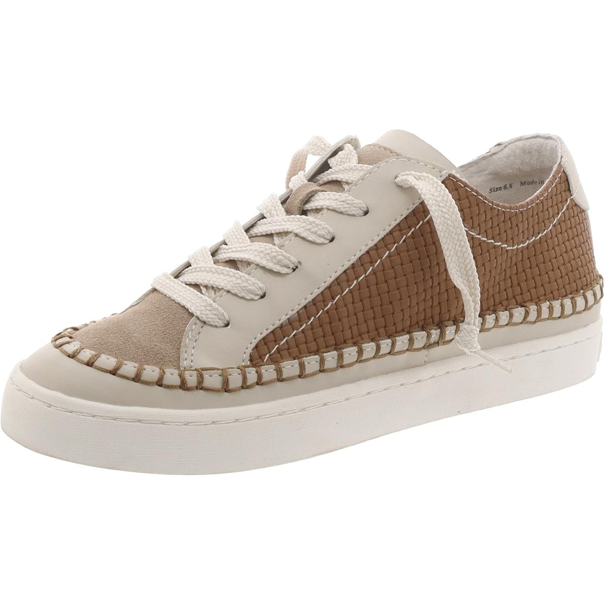 Zolen Mixed Media Lace-Up Casual And Fashion Sneakers