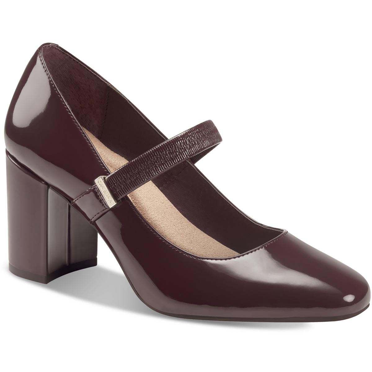 Cibyl Faux Leather Slip On Mary Jane Heels