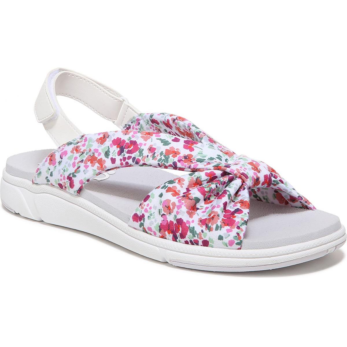 Floral Floral Hook & Loop Slide Sandals