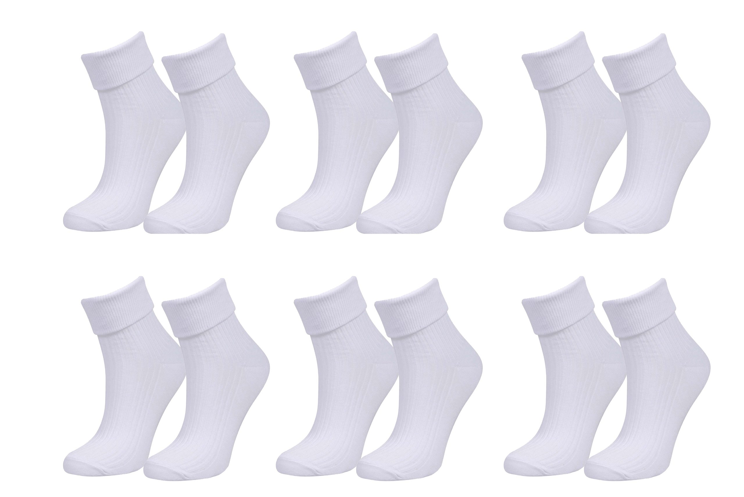 98% Organic Cotton Luxury Women's Socks 6-Pack.