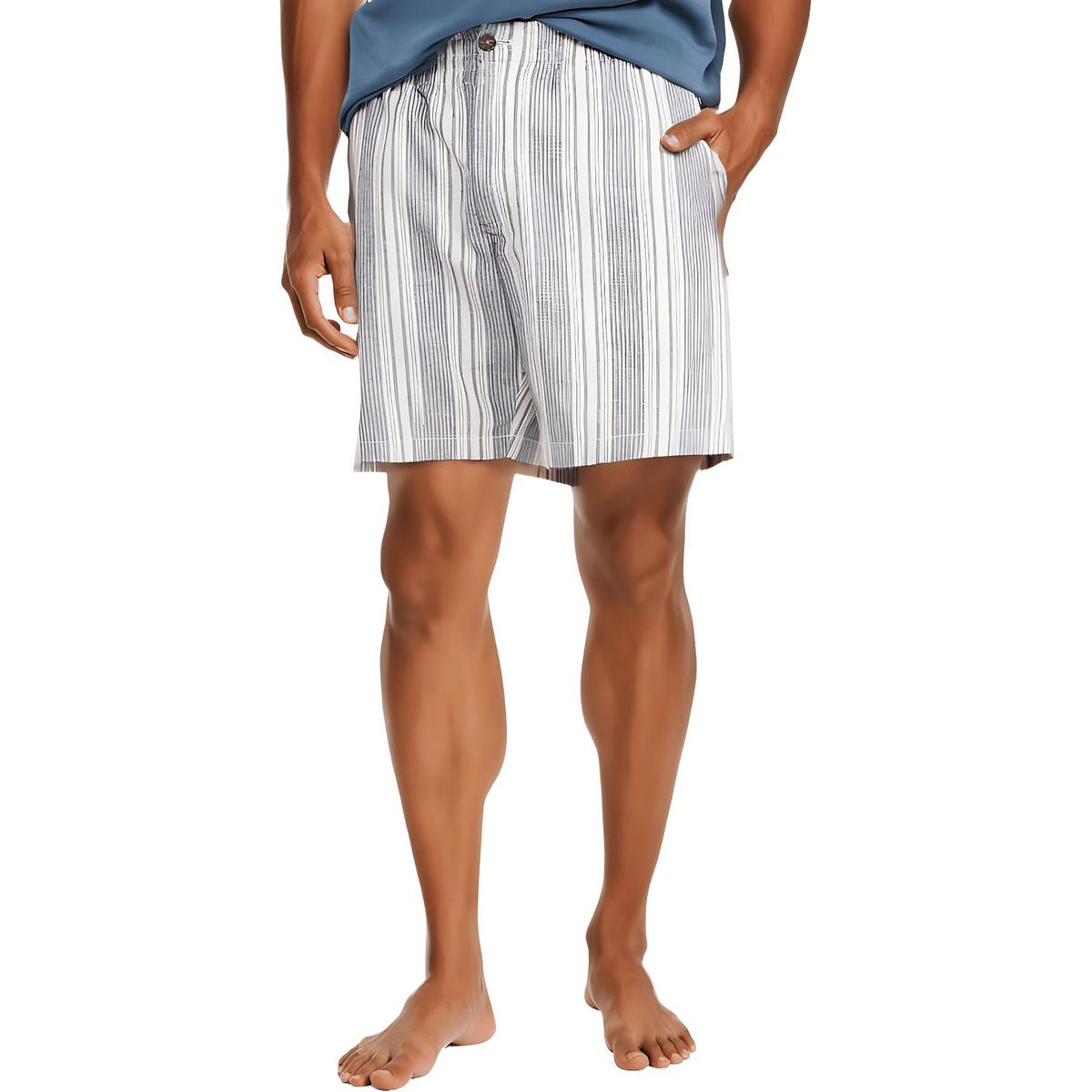 Striped Linen Casual Shorts
