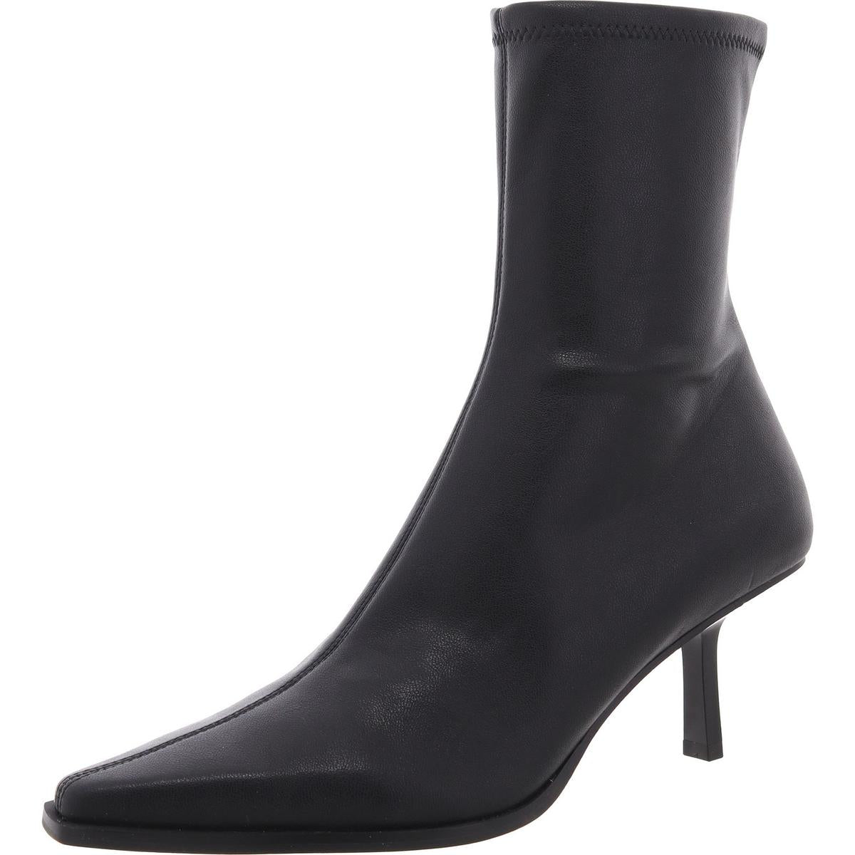 Brianne Zipper Faux Leather Ankle Boots