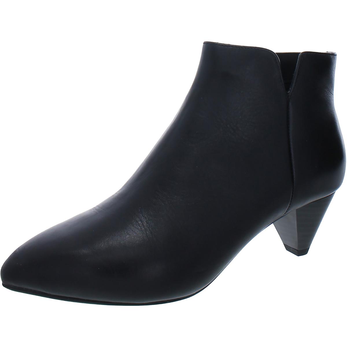 Milia V Leather Pointed Toe Ankle Boots