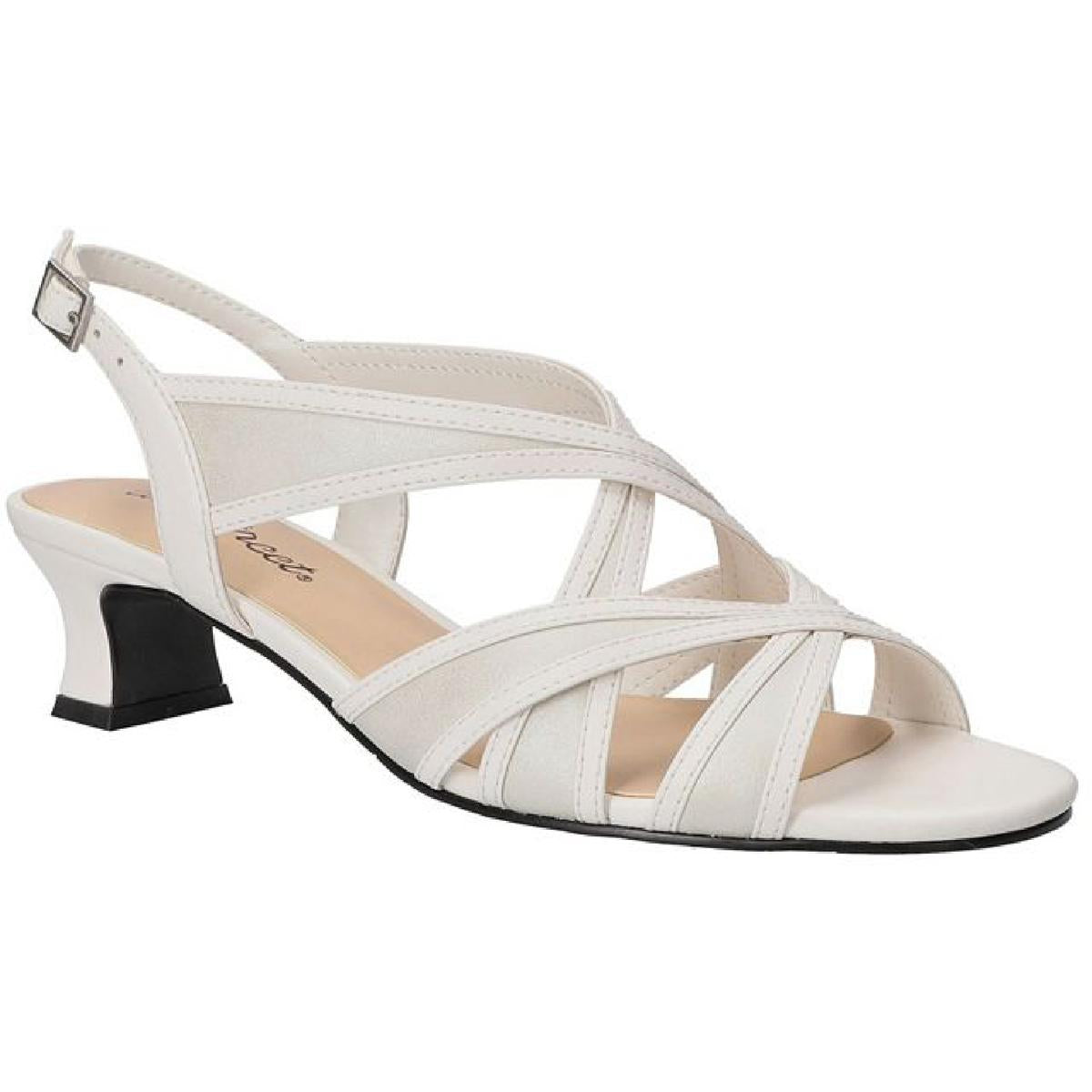 Tristen Faux Leather Shimmer Heel Sandals