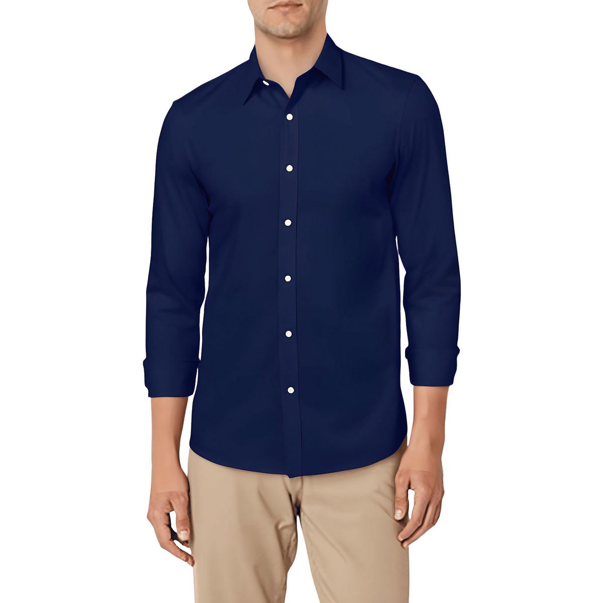Twill Stretch Button-Down Shirt