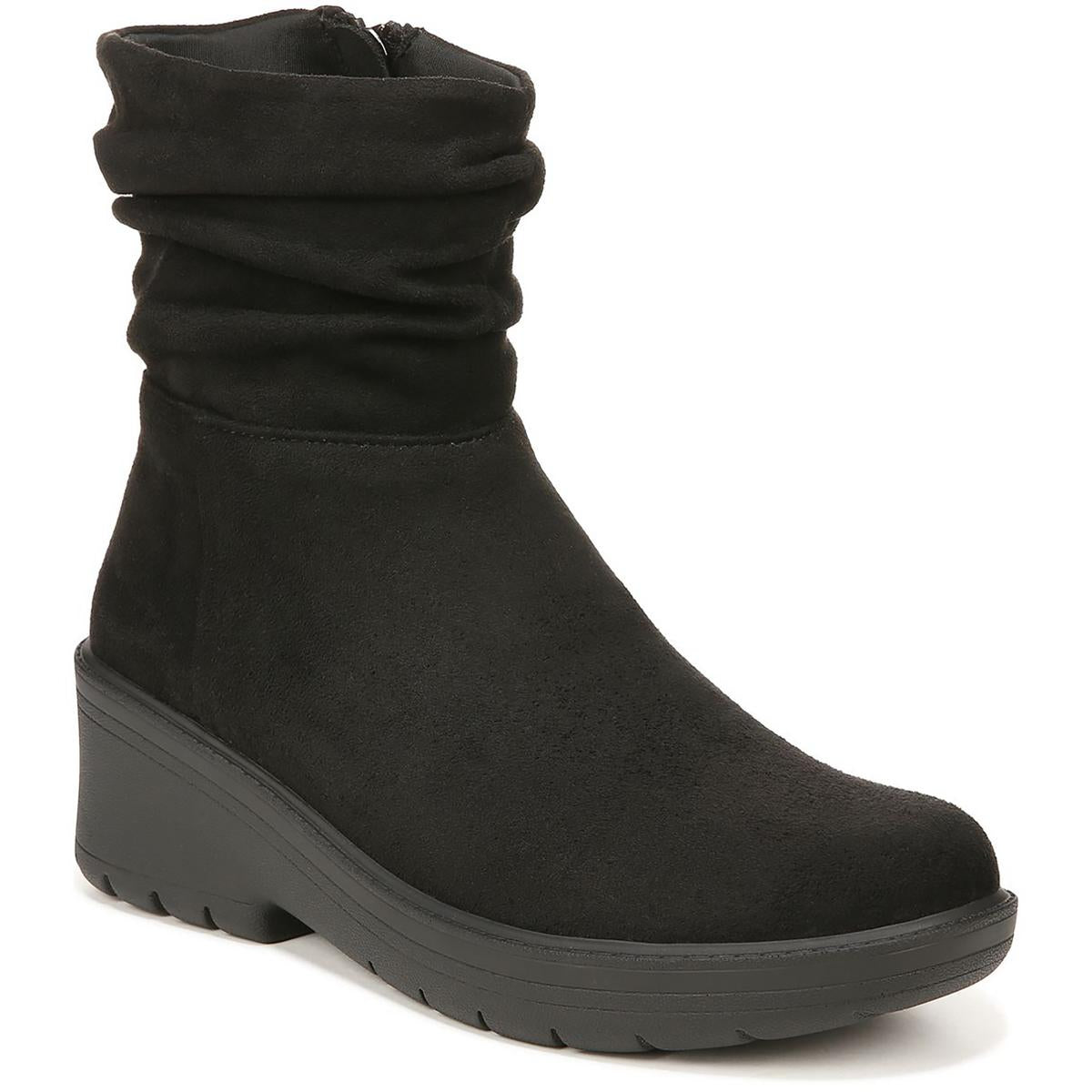 Berkley Faux Suede Ruched Ankle Boots