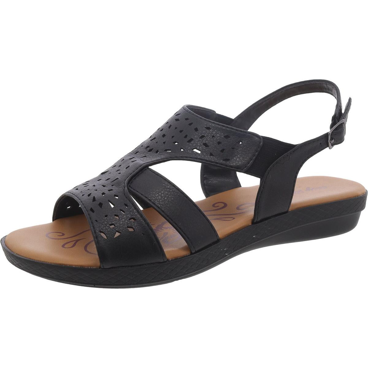 Bolt Open-Toe Padded Insole Slingback Sandals