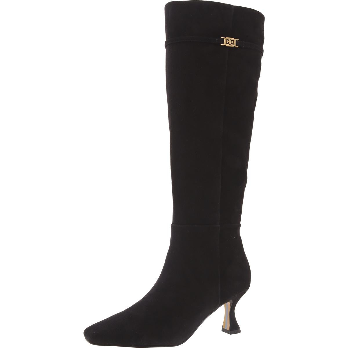 Lyla Suede Solid Knee-High Boots