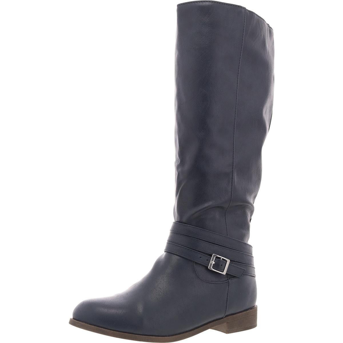 IvieWC Faux Leather Knee-High Boots