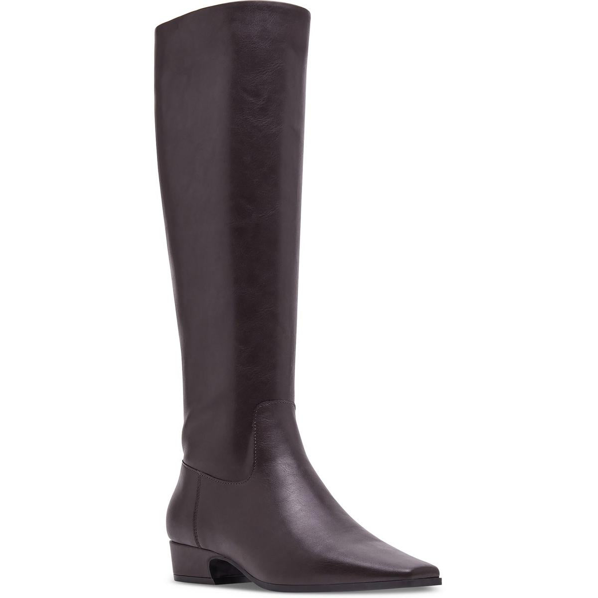 Florence Solid Faux Leather Knee-High Boots