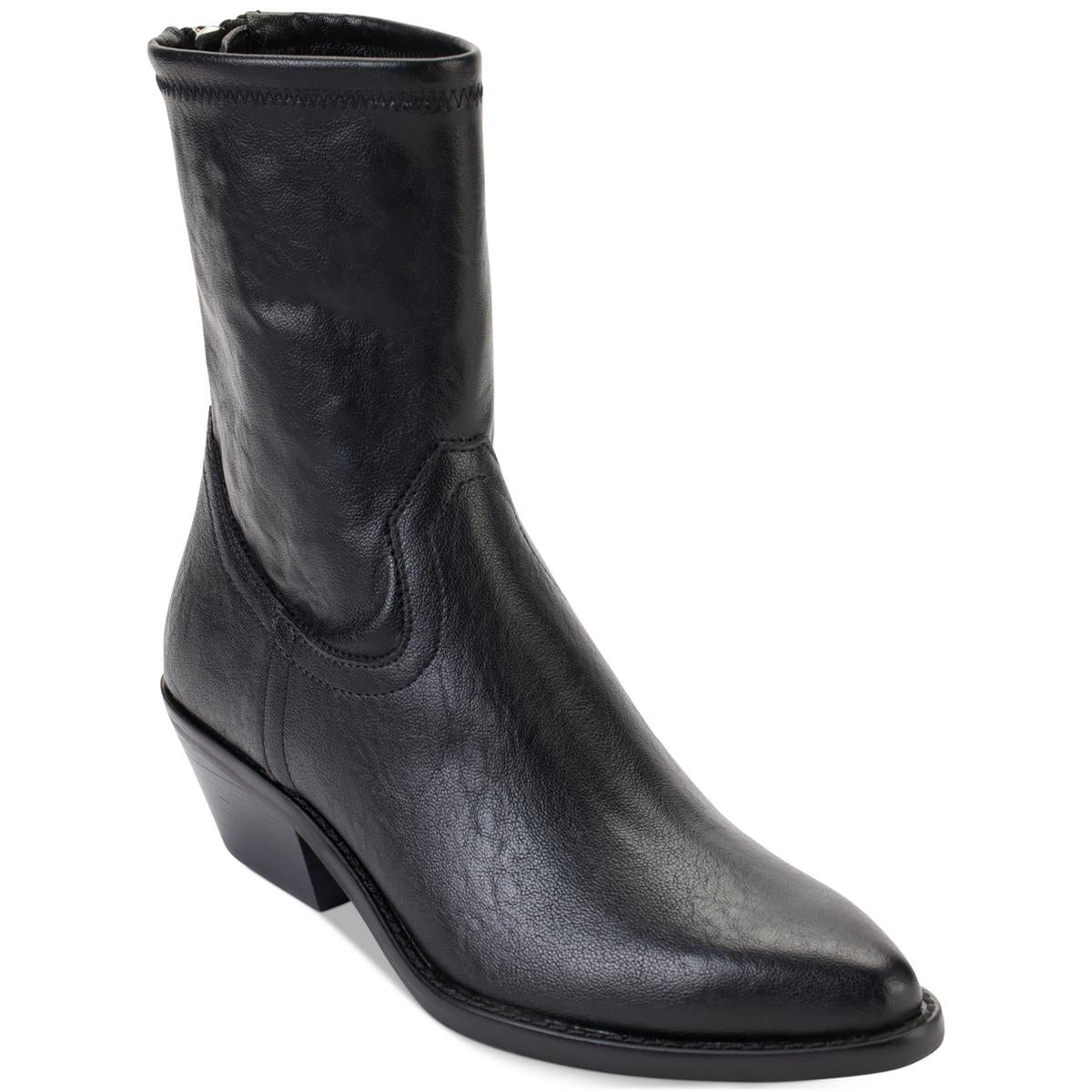 Raelani Faux Leather Pointed Toe Ankle Boots