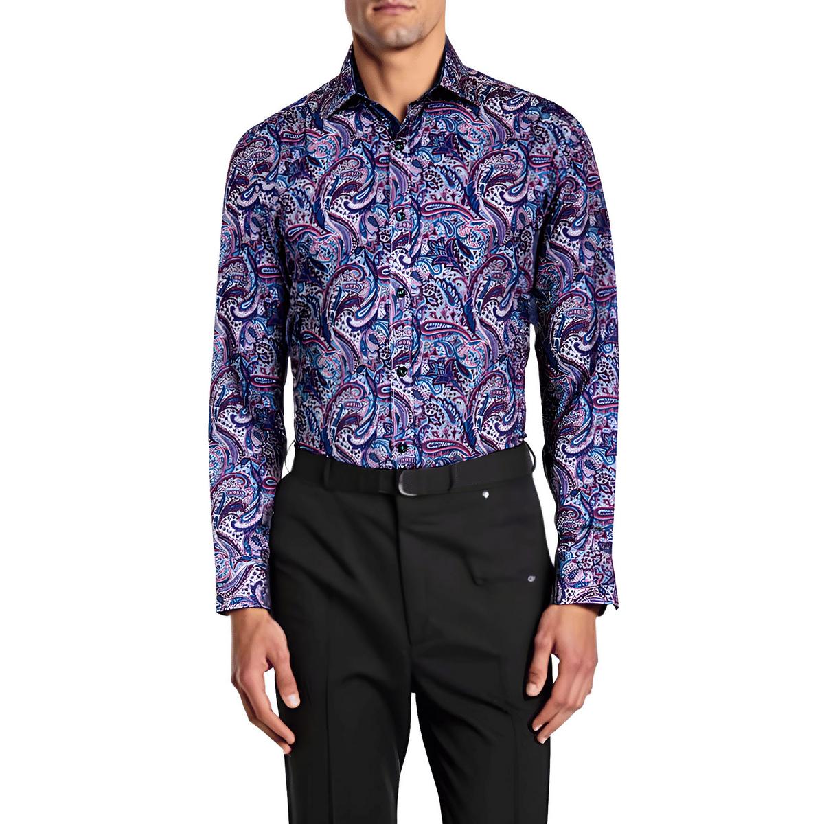 Regular Fit Paisley Button-Down Shirt