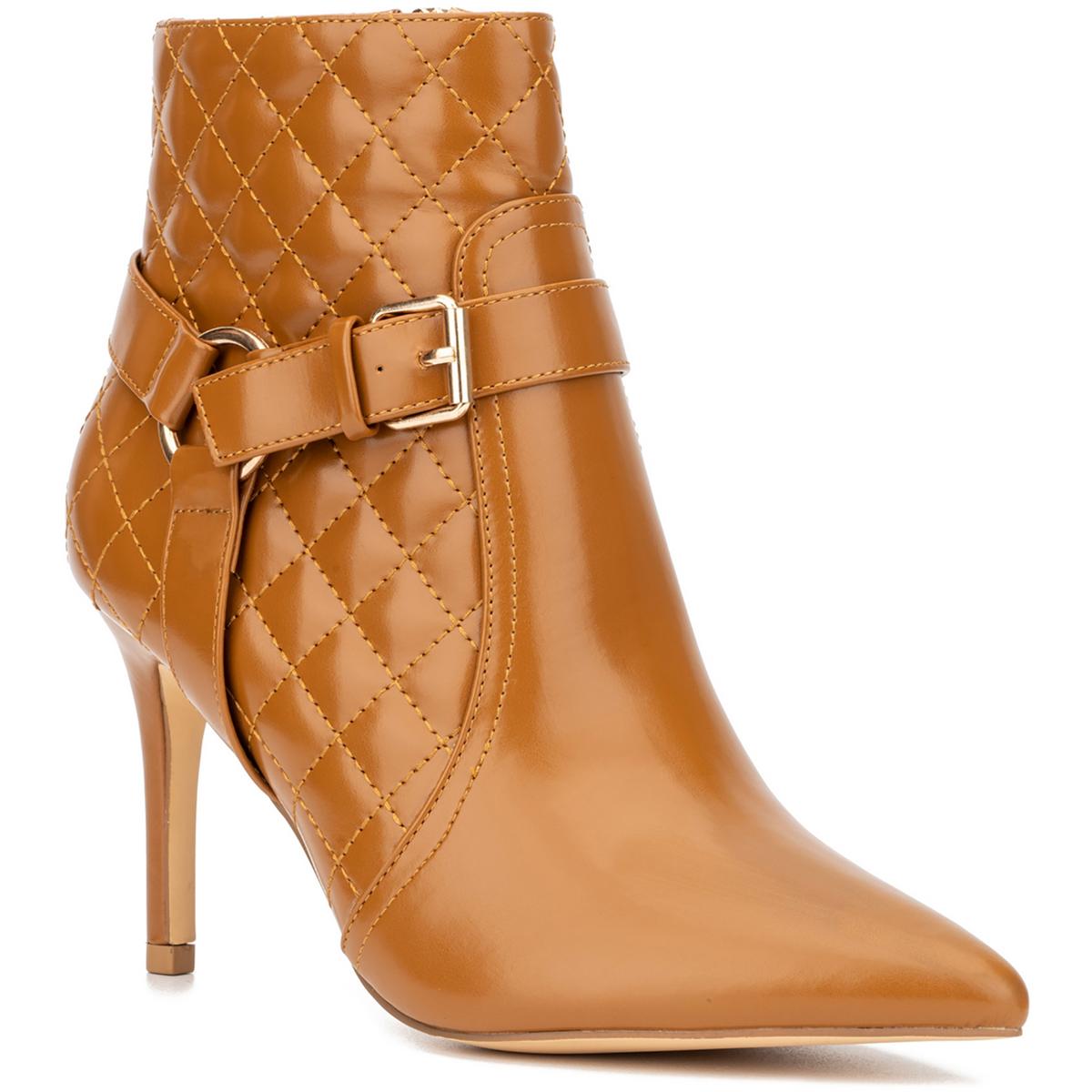 Magdalena Faux Leather Quilted Booties
